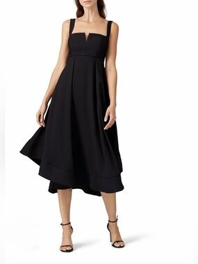 C/MEO Collective Statement Black Sleeveless Midi Dress (Size M)